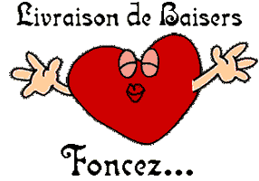 Gif animé livraison de baisers